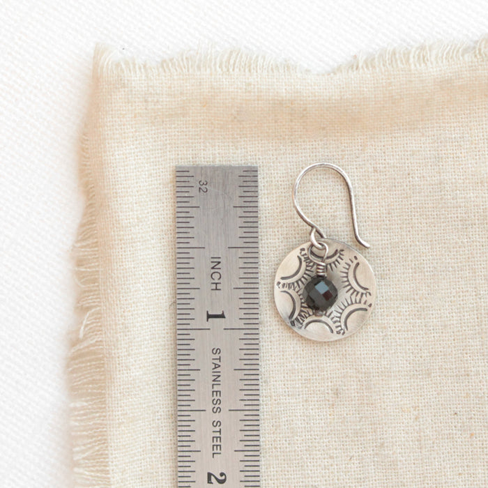 Black Tourmaline Cupped Jolie Earrings