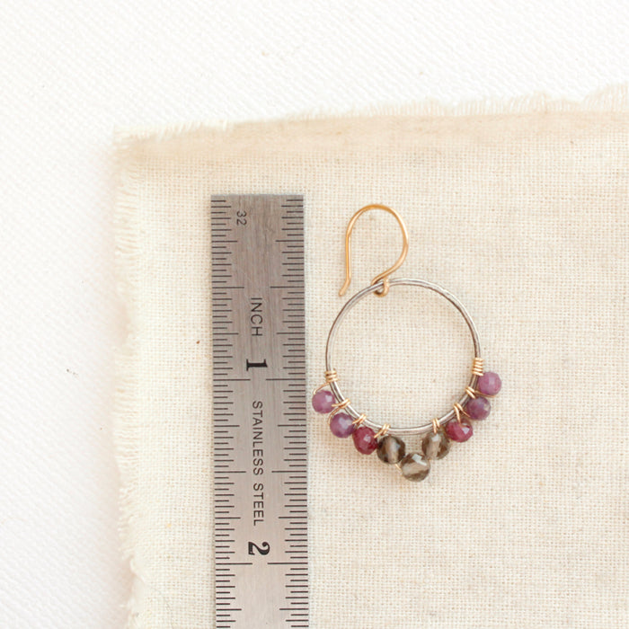 Merlot Hoop Earrings