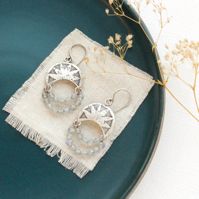 Pakal Labradorite Drape Earrings