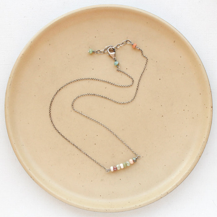 Opal Bar Necklace