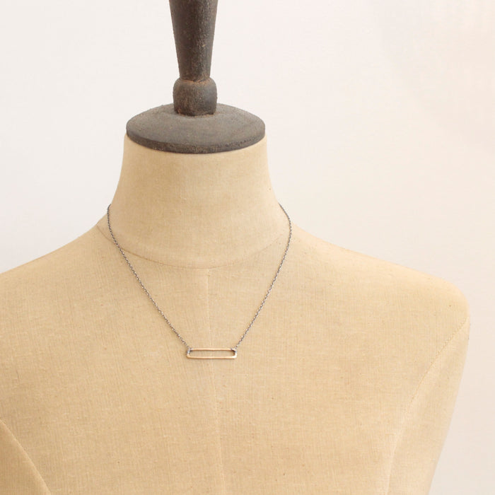 Bronze Open Bar Necklace