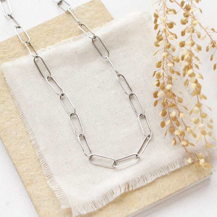 Silver Paperclip Necklace