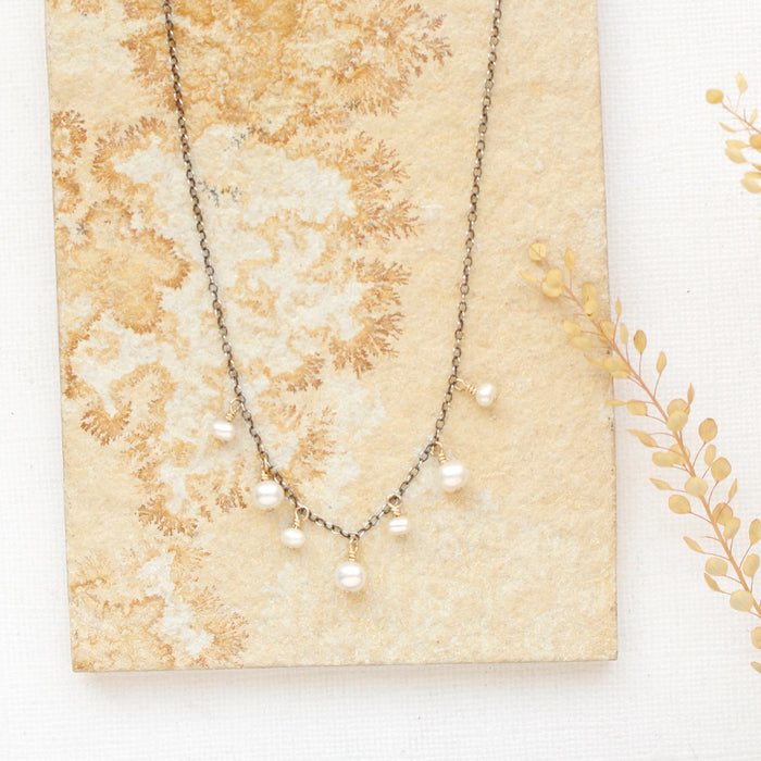 Pearl Mixed Dangle Necklace