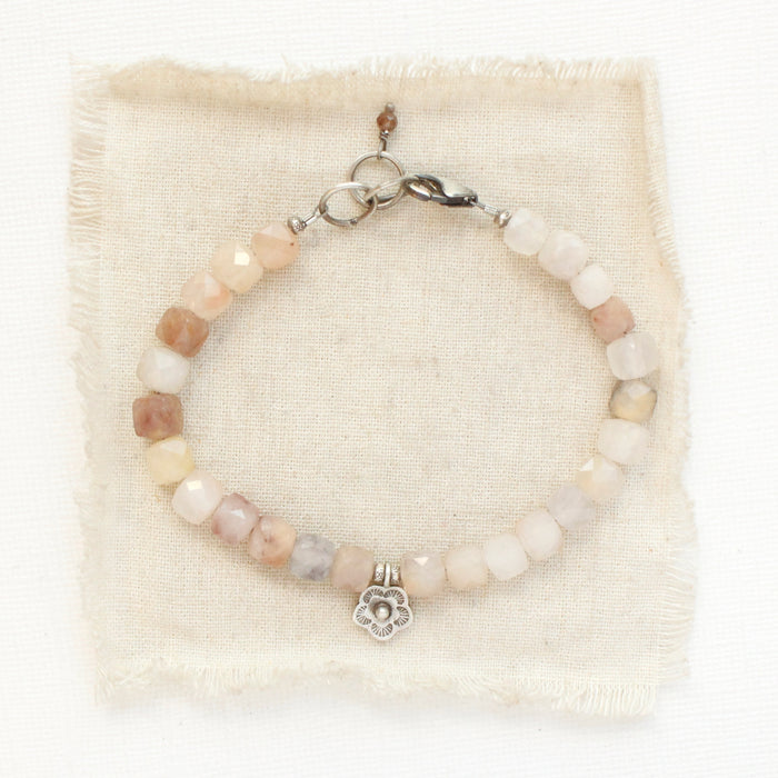 Violet Jade Mini Cactus Flower Bracelet