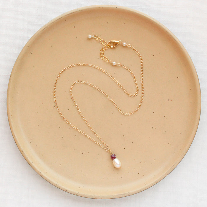Ruby & Pearl Necklace