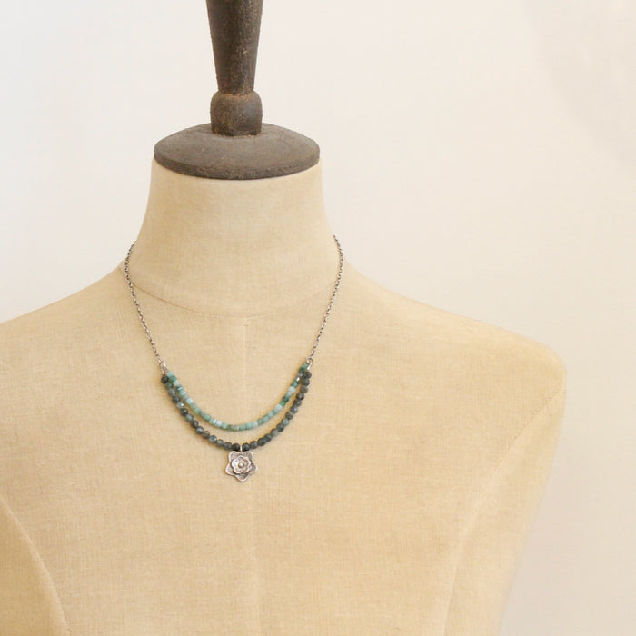Layered Cactus Flower Grove Necklace