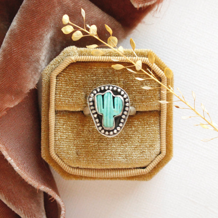 Turquoise Cactus Ring