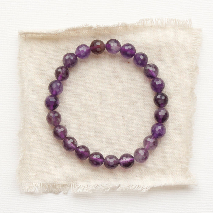 Beaded Amethyst Bracelet