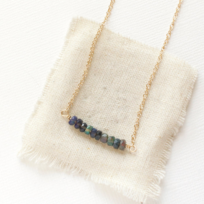 Black Ethiopian Bar Necklace
