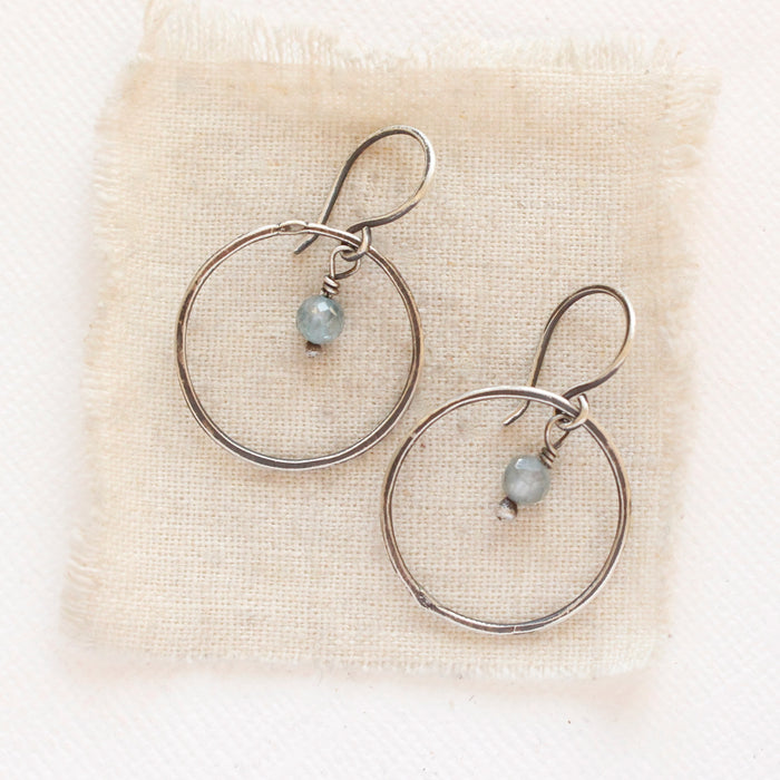 Zircon Dangle Hoop Earrings