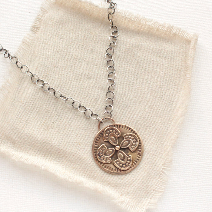 Bronze Wanderer Medallion Necklace