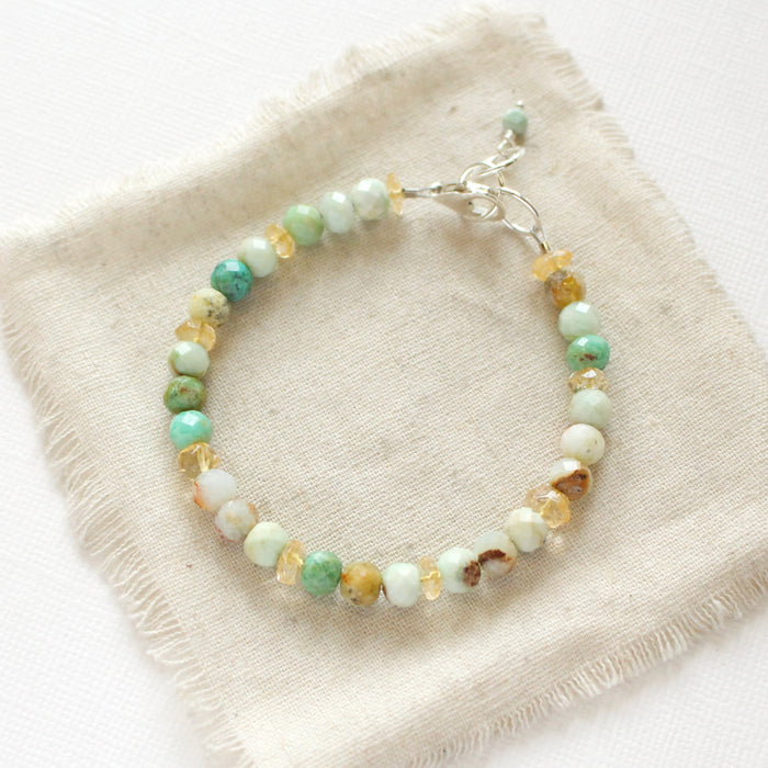 Citrine & Chrysoprase Bracelet