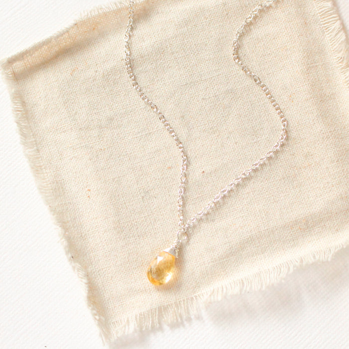 Citrine Drop Necklace