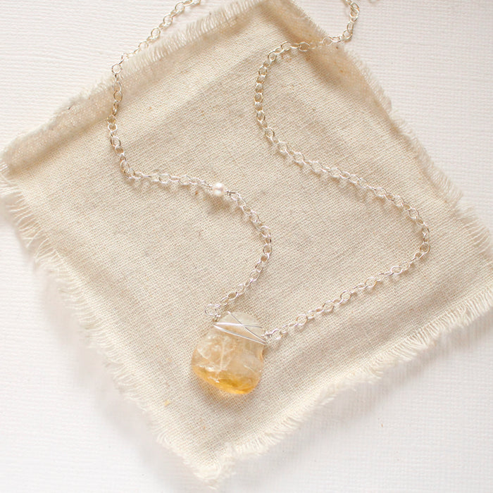 Citrine Slice Necklace