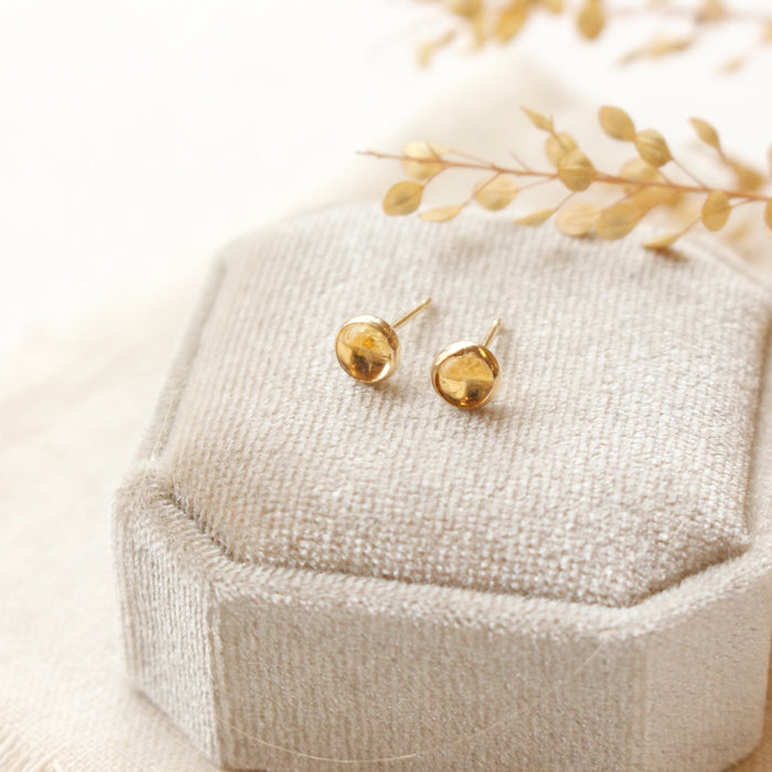 Citrine Post Earrings
