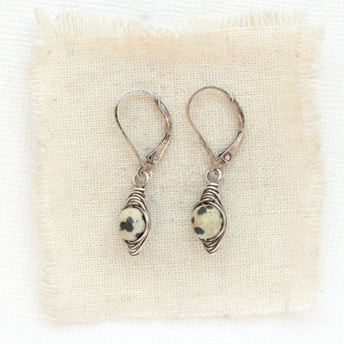 Perfect Wrap Dalmatian Jasper Earrings