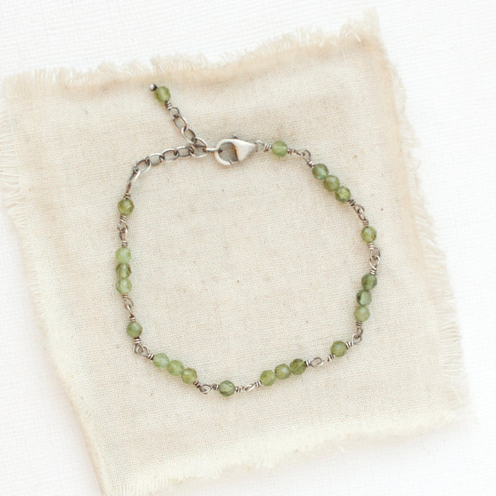 Wrapped Green Kyanite Bracelet