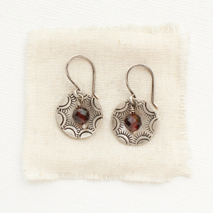 Garnet Jolie Cupped Earrings