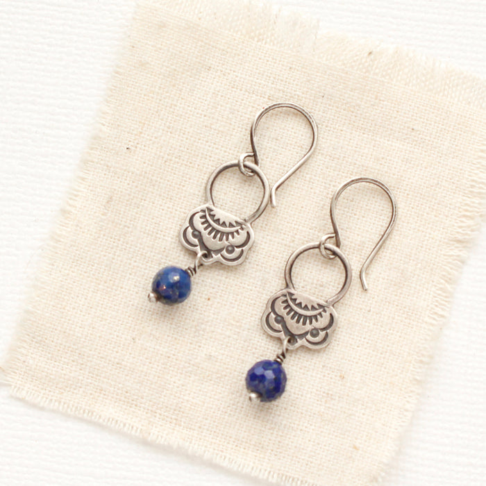 Jolie Hoop Lapis Earrings