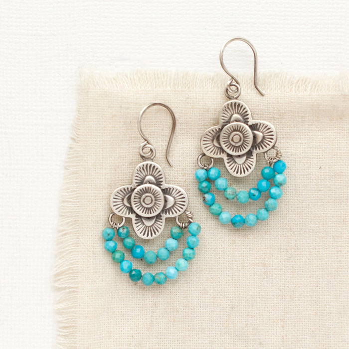 Layered Talara Turquoise Drape Earrings