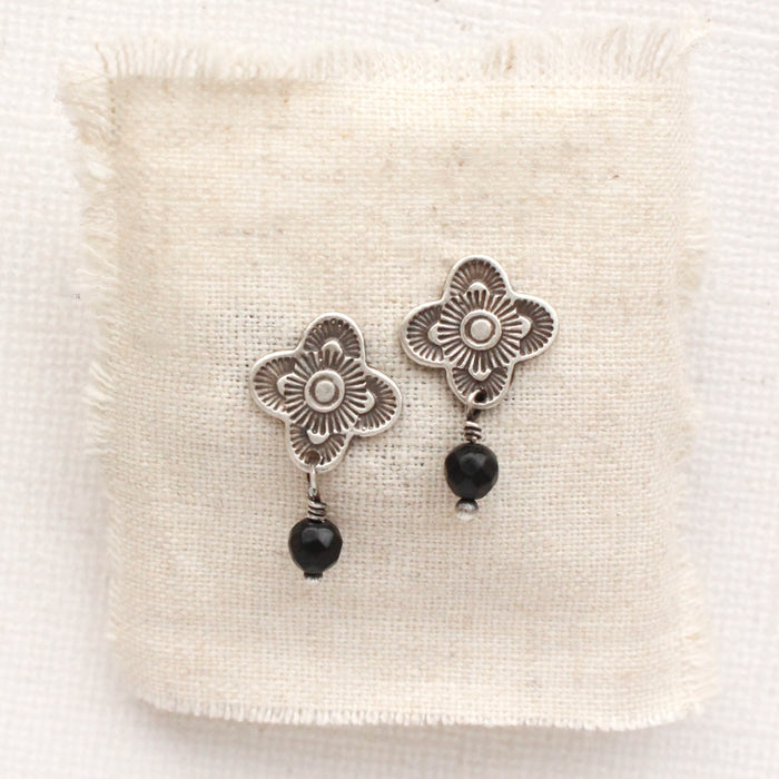 Mini Talara Onyx Dangle Post Earrings