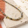 The close up view of the mixed opal necklace