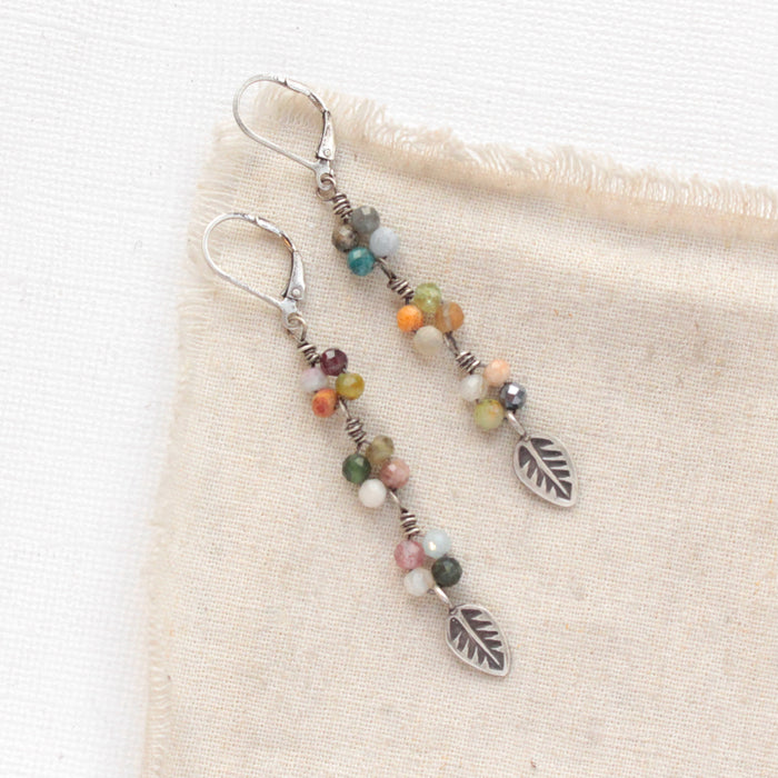 Kaleidoscope Flowing Leaf Earrings