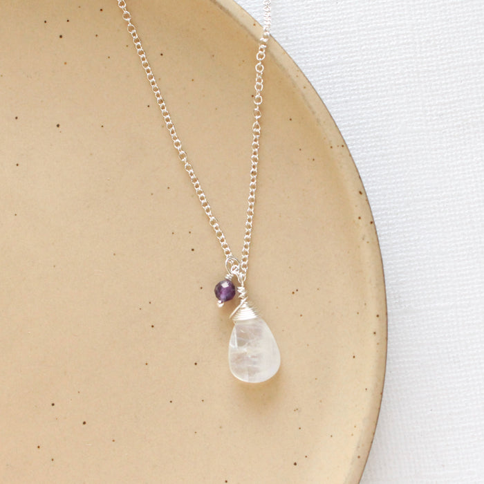 Moonstone & Amethyst Necklace