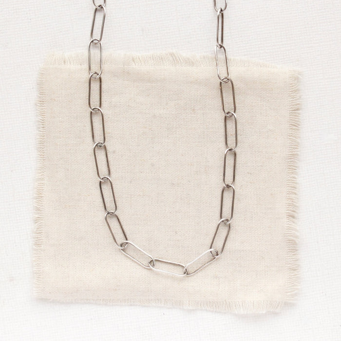 Silver Paperclip Necklace