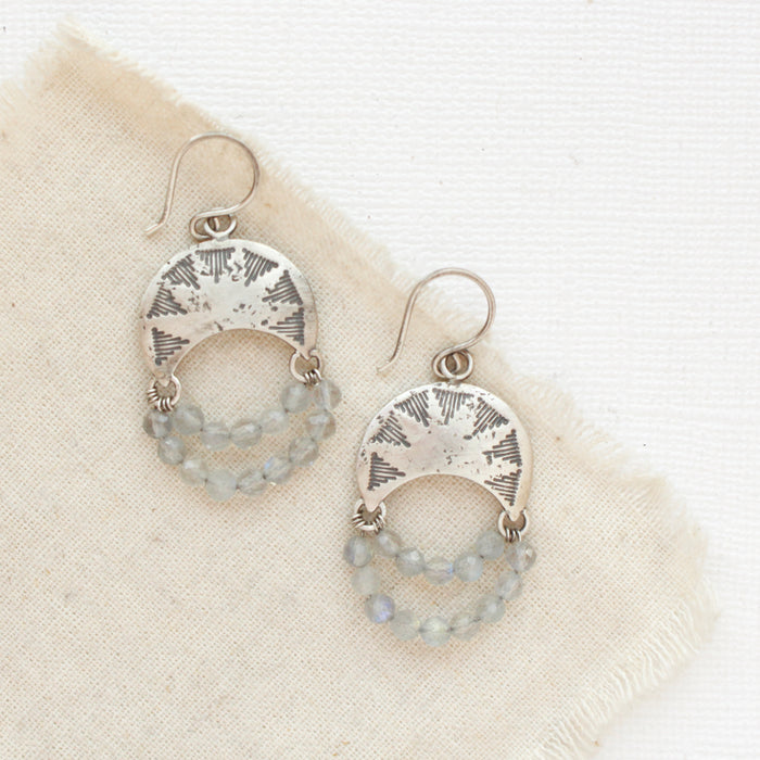 Pakal Labradorite Drape Earrings