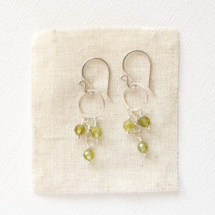 Peridot Trio Hoop Earrings