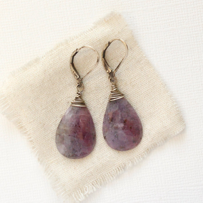 Sapphire Drop Earrings