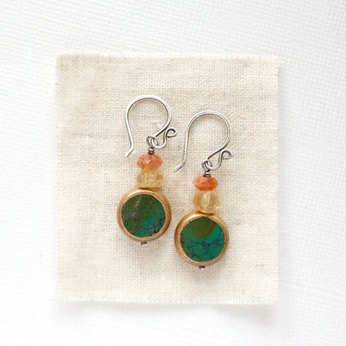 Stacked Citrine Sunset Earrings