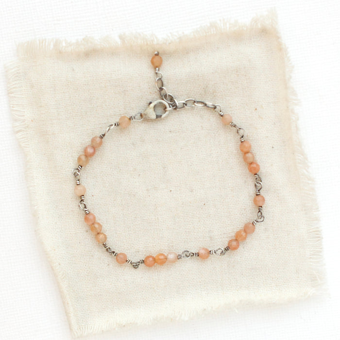 Wrapped Sunstone Bracelet