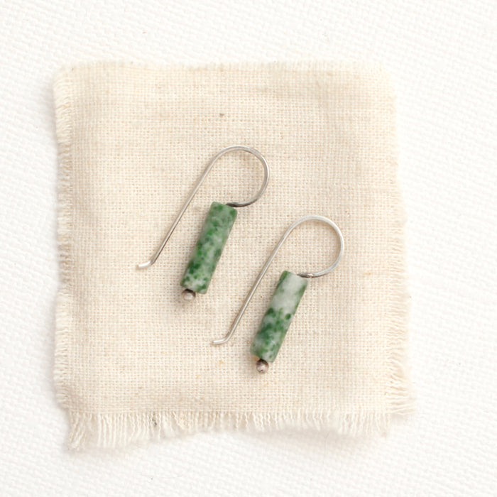 Sydney Moss Agate Lobe Hugger Earrings