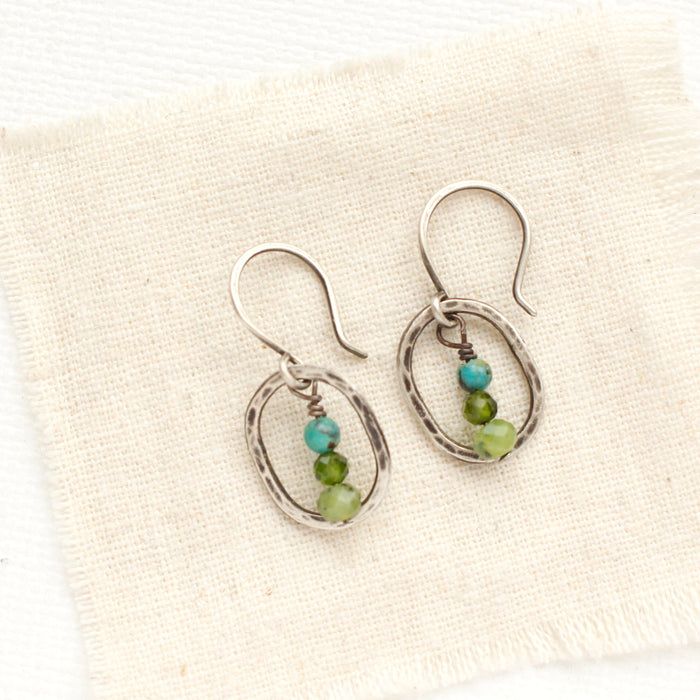 Myrtle Stacked Mini Hoop Earrings