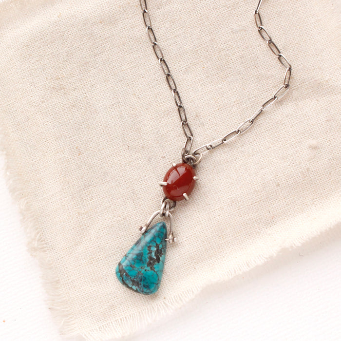 Turquoise & Carnelian Necklace