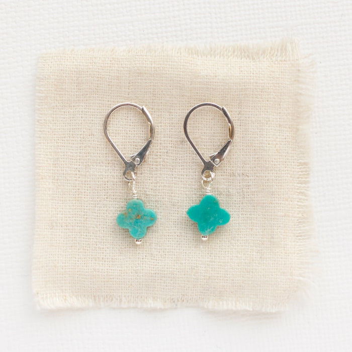 Little Turquoise Clover Earrings