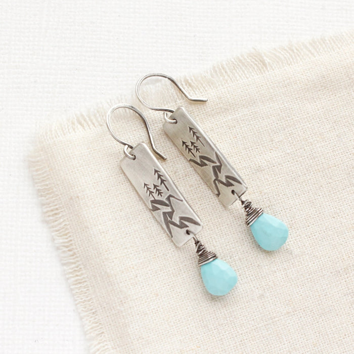 Mountain Bar Turquoise Drop Earrings