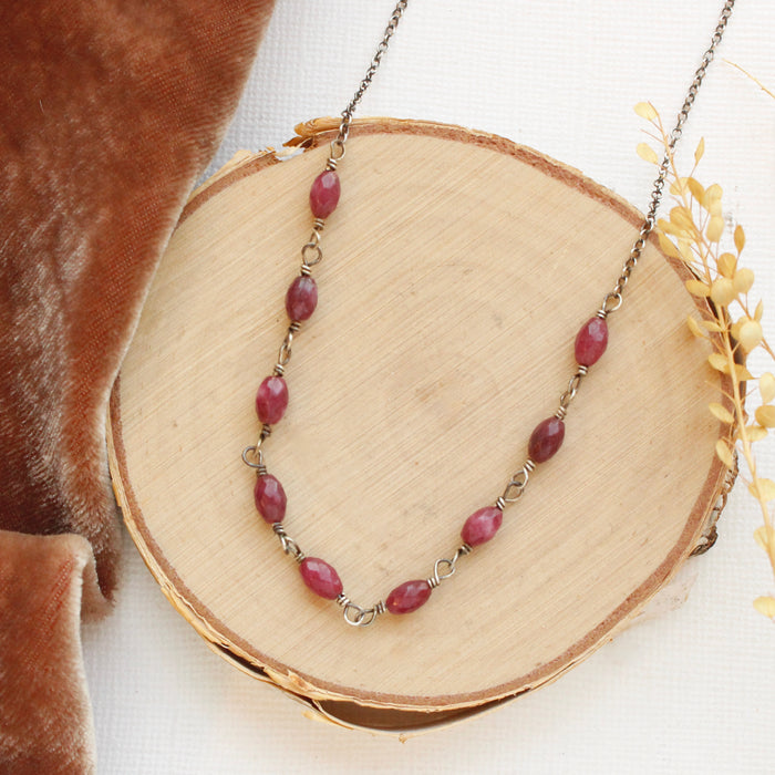 Wrapped Ruby Necklace