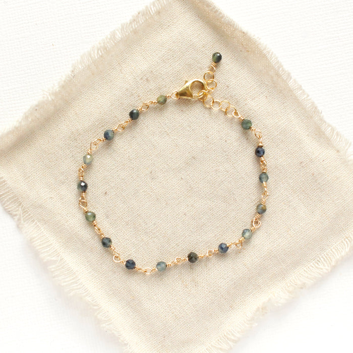 Wrapped Sapphire Gold Bracelet