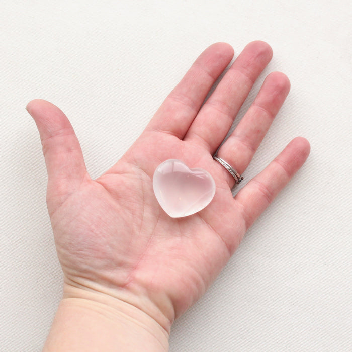Clear Quartz Heart Stone