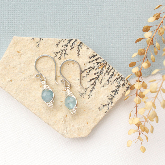 Dainty Aquamarine Earrings