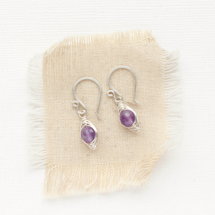 Dainty Amethyst Earrings