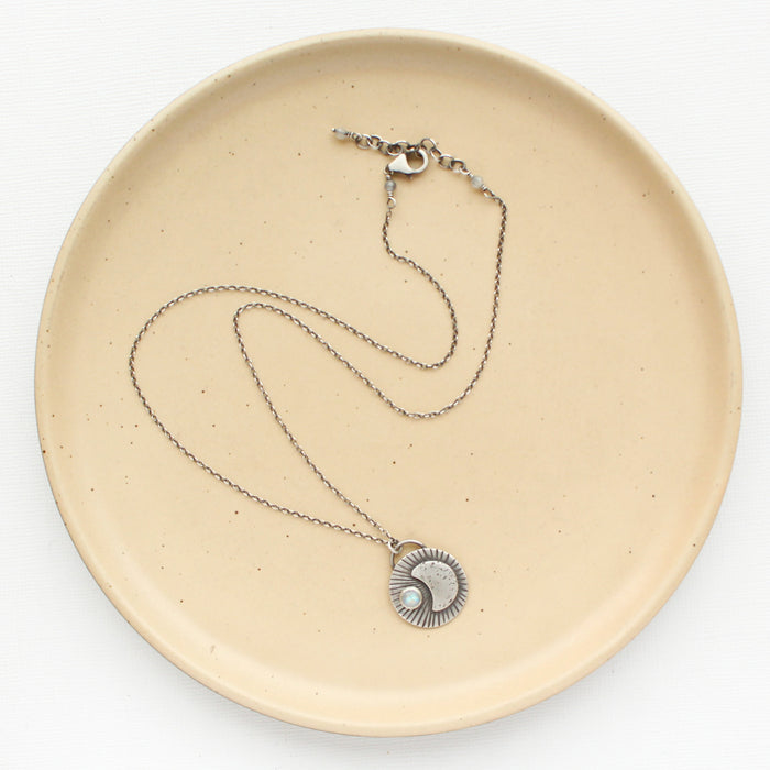 Celestial Silver & Moonstone Necklace