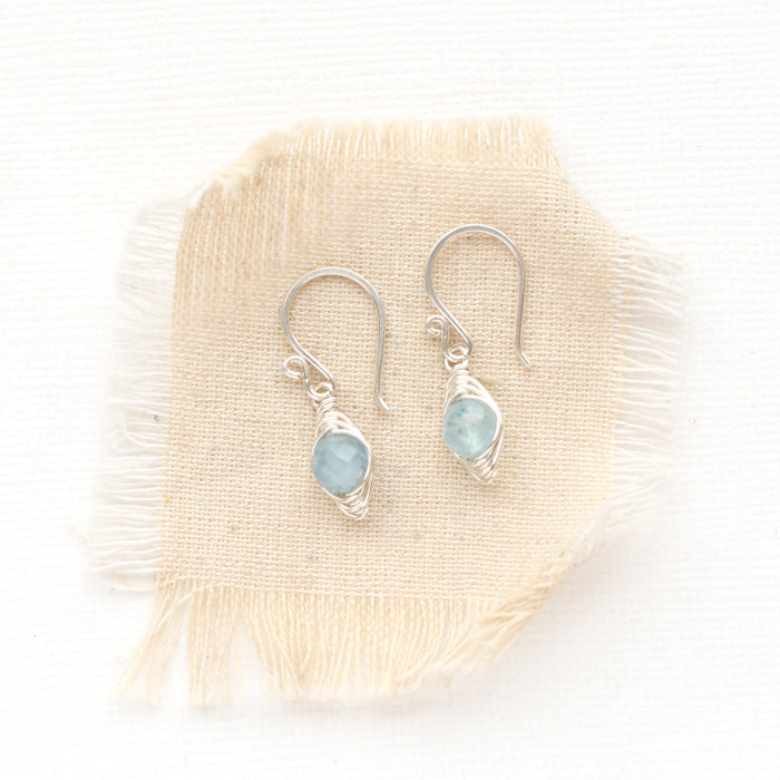 Dainty Aquamarine Earrings